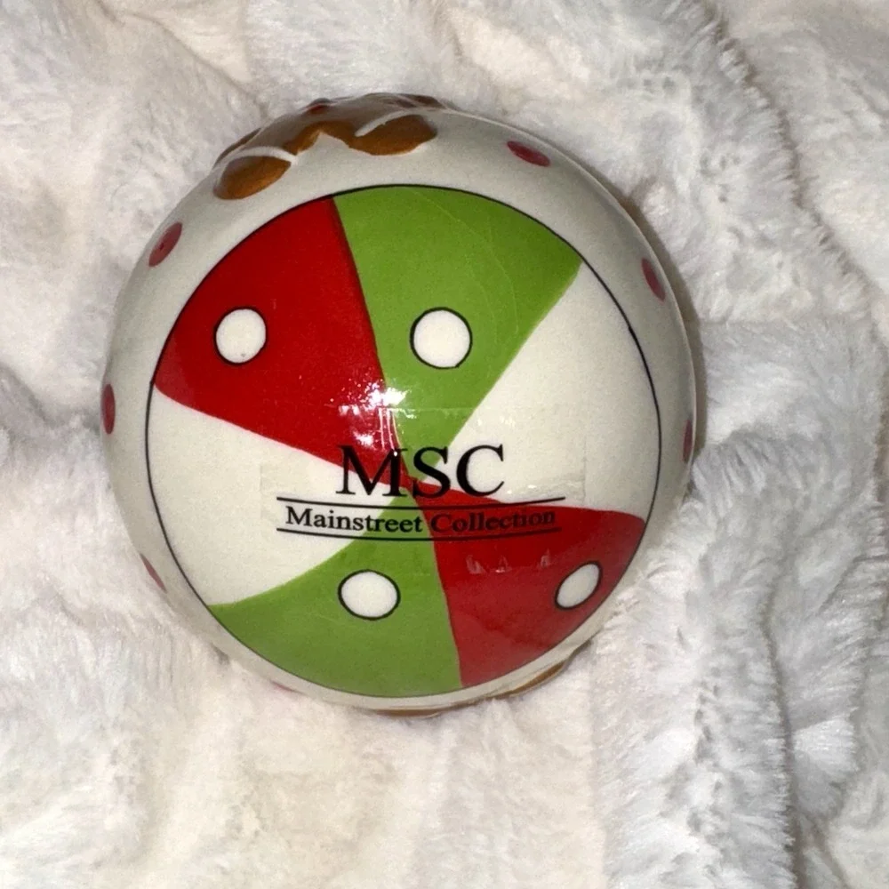 Gingerbread Man Ceramic Christmas Ornament Ball 4
